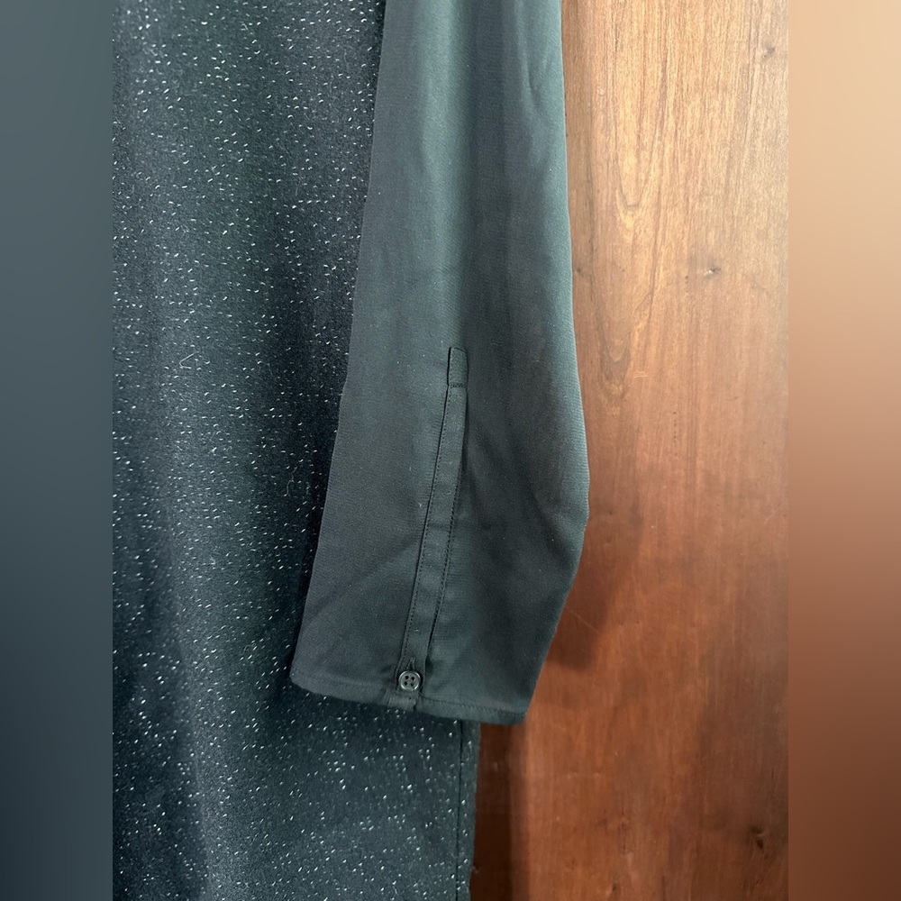 COS Black Long Sleeve Dress with Sheer Detail - Picture 9 of 13